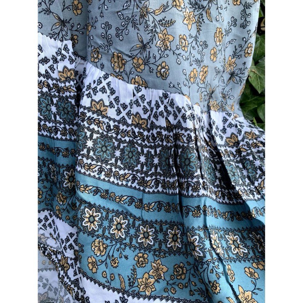 Japna Summer Floral Bohemian Maxi Dress Size S - Picture 3 of 9